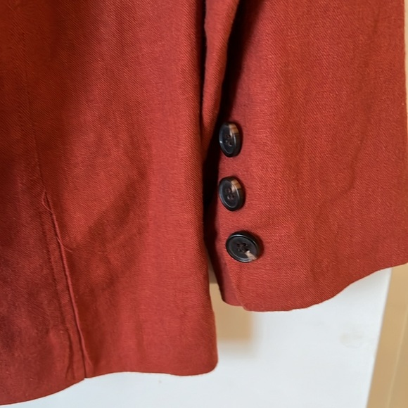 URBAN OUTFITTERS 🧡 Lightweight Lineny Blazer Jacket Sz S/P - Picture 6 of 7